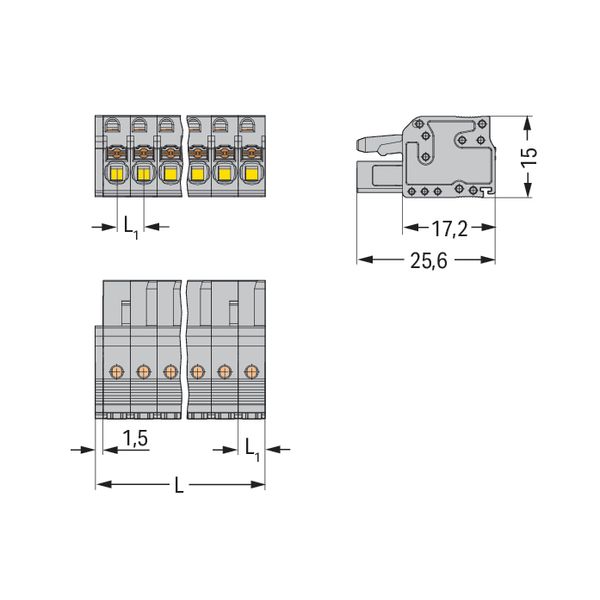 2231-103/026-000 1-conductor female connector; push-button; Push-in CAGE CLAMP® image 4