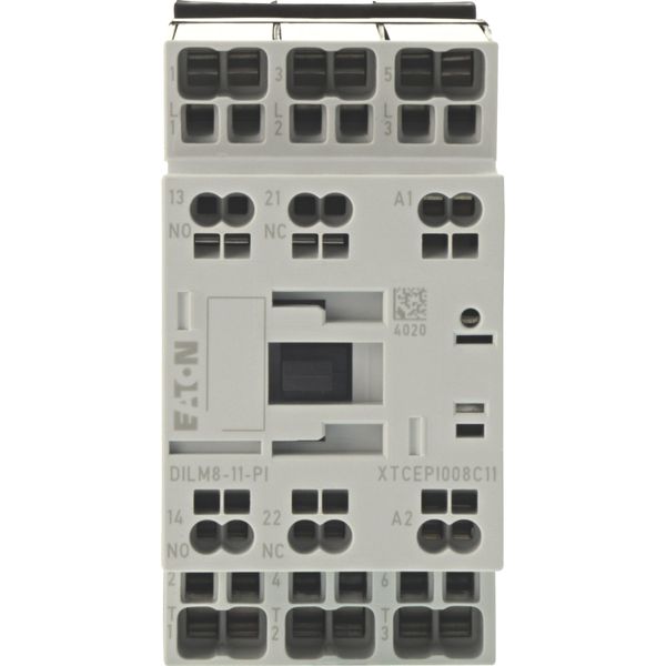 Contactor, 3 pole, 380 V 400 V 3.7 kW, 1 N/O, 1 NC, RDC 24: 24 - 27 V DC, DC operation, Push in terminals image 6