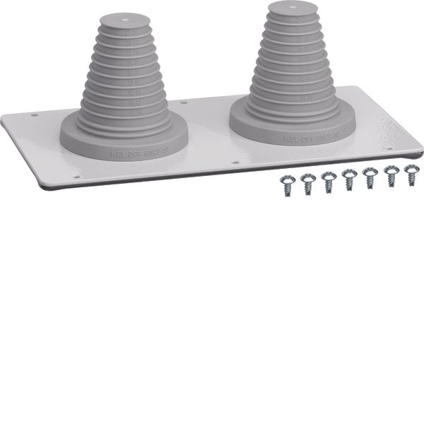 Metal cable gland plate CL1, Univers, for cable d=23-55 mm 230x120 mm image 1