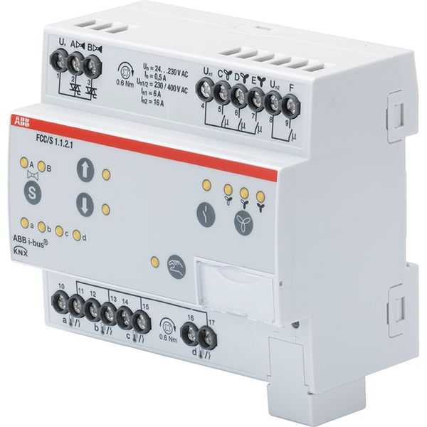 FCC/S1.1.2.1 Fan Coil Controller, 2 x PWM, Manual Operation, 3-stage, MDRC image 1