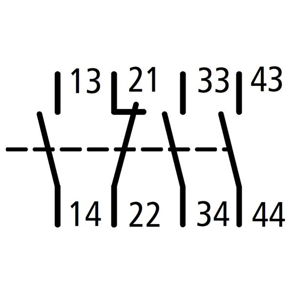 Auxiliary contact for contacter size 2-3, 3 NO 1 NC image 2