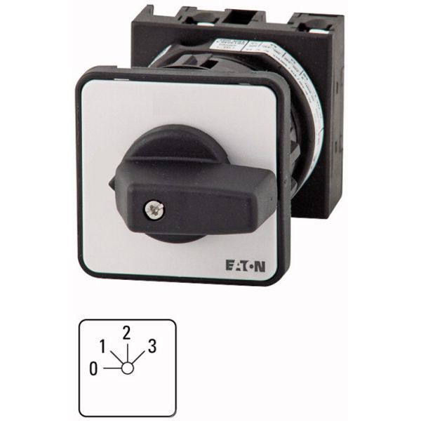 Step switches, T0, 20 A, centre mounting, 2 contact unit(s), Contacts: 3, 45 °, maintained, With 0 (Off) position, 0-3, Design number 171 image 1