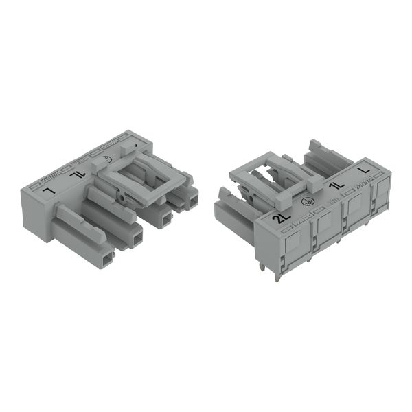 Socket for PCBs angled 4-pole gray image 2