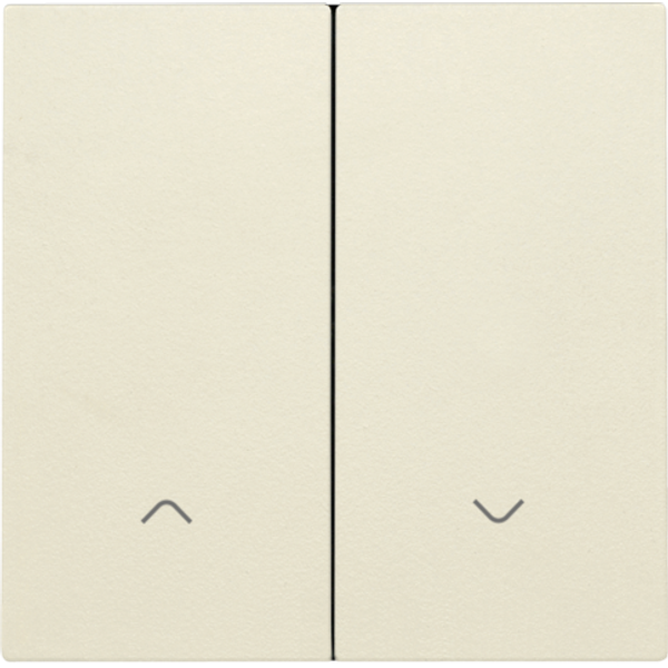 Finishing set for double electronic roll-down shutter switch, cream image 1