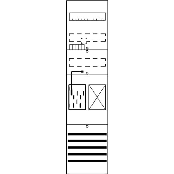 BF17M11 Meter panel, Field width: 1, Rows: 0, 1050 mm x 250 mm x 160 mm, IP2XC image 17