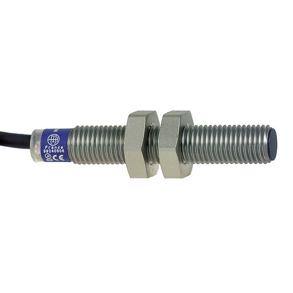 inductive sensor XS1 M8, L50mm, stainless, Sn1.5mm, 12..24VDC, cable 2 m image 1