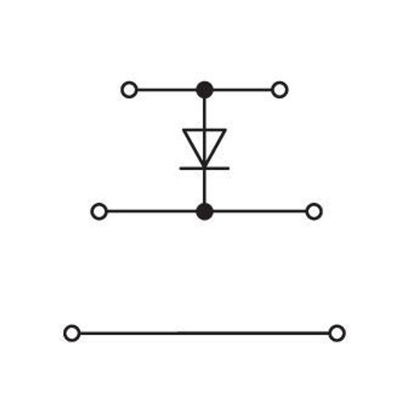 Component terminal block triple-deck with diode 1N4007 gray image 4