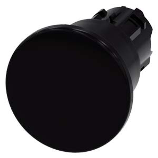 Mushroom pushbutton, 22 mm, round, plastic, black, 40mm, latching, pull-to-unlatch...3SU1000-1BA10-0AA0-Z Y12 image 1