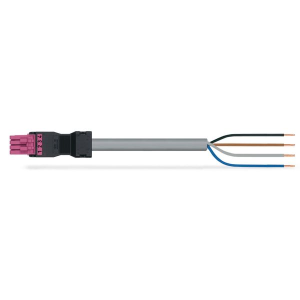 pre-assembled connecting cable Eca Socket/open-ended pink image 1