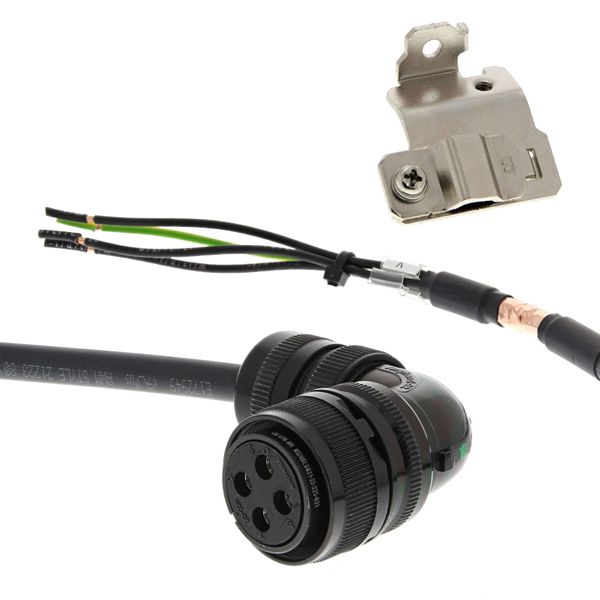 1S series servo motor power cable, 50 m, non braked, 400 V: 2 k W (100 AA045320E image 1