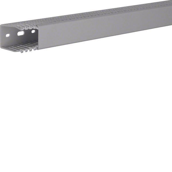 Slotted panel trunking made of PVC LKG 50x37mm stone grey image 1
