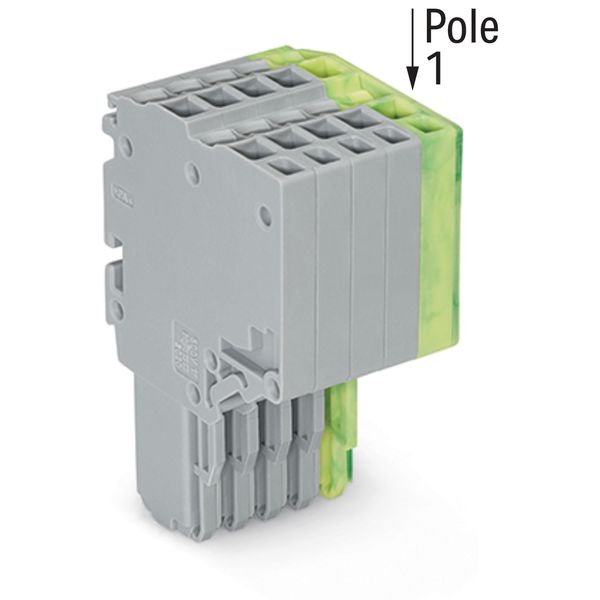 2-conductor female connector Push-in CAGE CLAMP® 1.5 mm² gray, green-y image 2