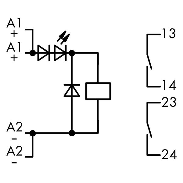 Relay module Nominal input voltage: 24 VDC 2 make contact gray image 4
