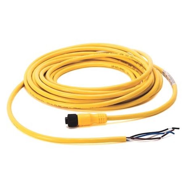 Allen-Bradley 889D-F4AC-6 DC Micro Cable, Female, Straight (Int Threads), Female, Straight (int threads), 4-Pins, Standard Materials, 4-Pins, Cable, No Connector, Cable - IEC Stndrd Color Code, No Connector, Same as First End, PVC Cbl, Yellow image 1