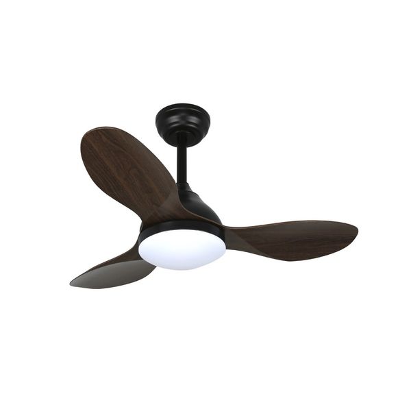Stel Mini Dim LED DC Ceiling Fan CCT 20W 1900Lm Black+Wood image 1