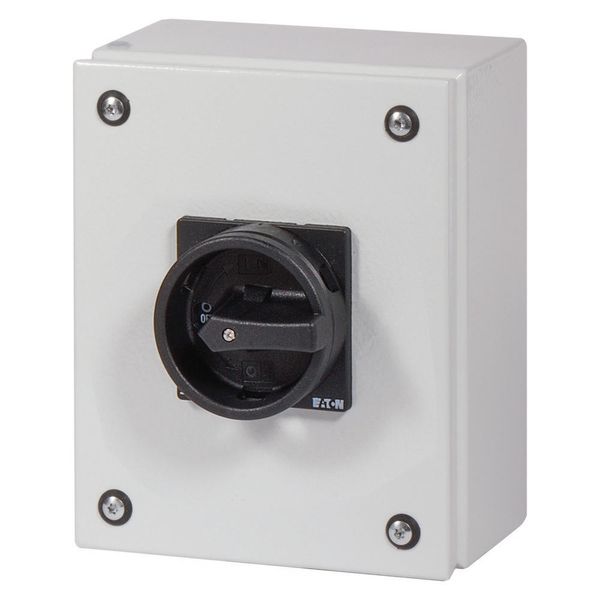 Main switch, P3, 100 A, surface mounting, 3 pole, STOP function, With black rotary handle and locking ring, Lockable in the 0 (Off) position, in steel image 6