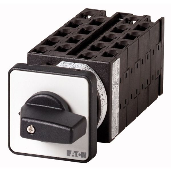 Step switches, T0, 20 A, flush mounting, 9 contact unit(s), Contacts: 18, 45 °, maintained, Without 0 (Off) position, 1-6, Design number 15153 image 1