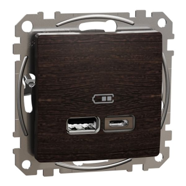 Sedna USB ladetajs A + C 2,4A,wenge image 1