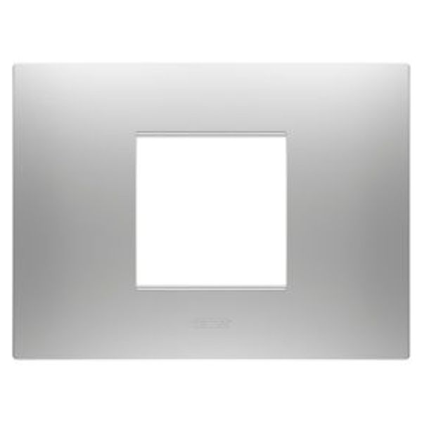 EGO PLATE - IN PAINTED TECHNOPOLYMER - 2 MODULES - MAGNETIC GRAY - CHORUSMART image 1