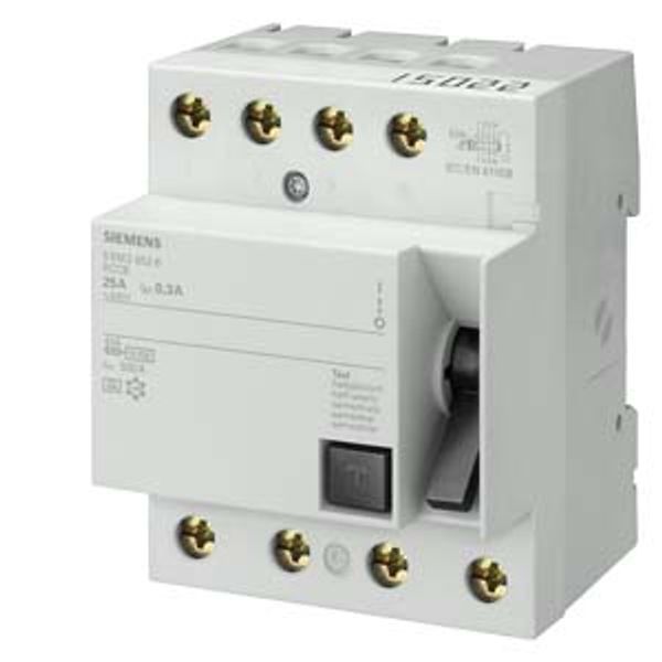 Residual current operated circuit breaker, 4-pole,  5SM3448-0 image 1