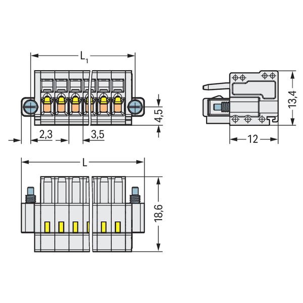 1-conductor female connector CAGE CLAMP® 1.5 mm² light gray image 5