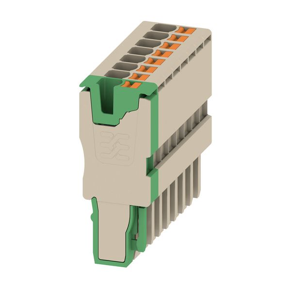 Plug (terminal), PUSH IN, 2.5 mm², 800, 24 A, Number of poles: 8, beig image 1