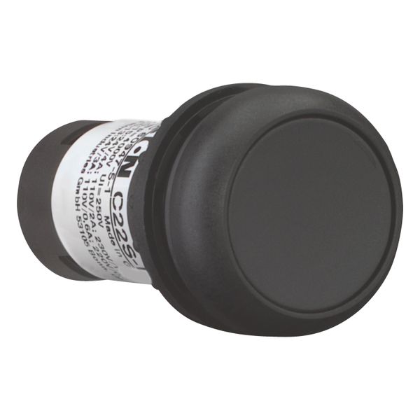 Pushbutton, Flat, maintained, 2 NC, Screw connection, black, Blank, Bezel: black image 13