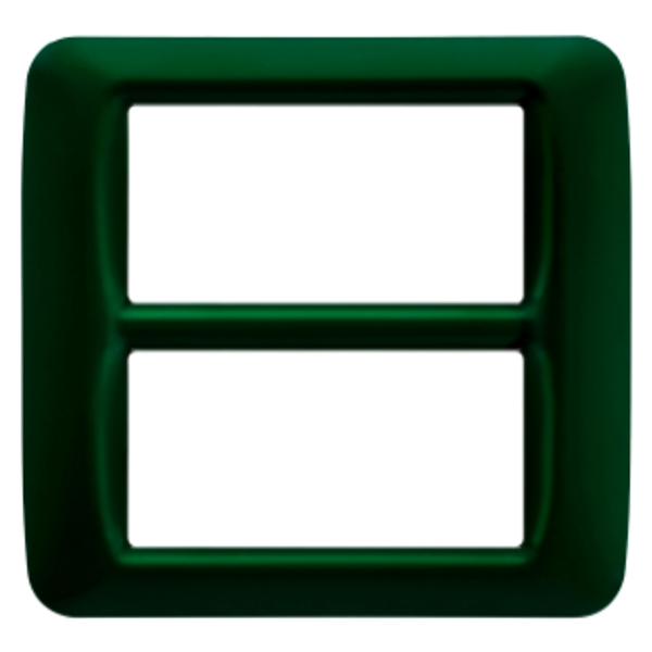 TOP SYSTEM PLATE - IN TECHNOPOLYMER GLOSS FINISHING - 8 GANG (4+4 OVERLAPPING) - RACING GREEN - SYSTEM image 1