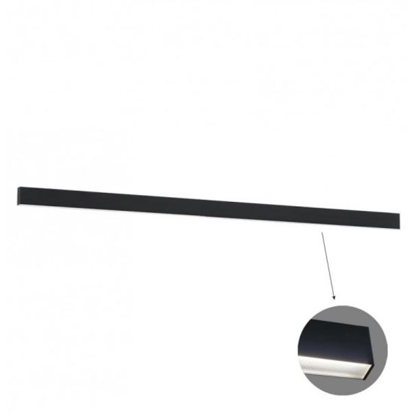 Linear Wall Lamp L3100 4000K Black Microprismatic image 1