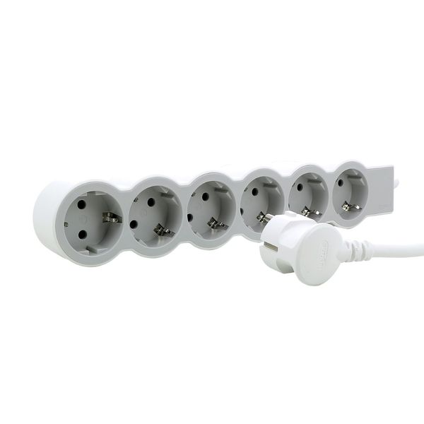 MOES STD SCH  6X2P+E 1,5M WHITE/GREY image 2