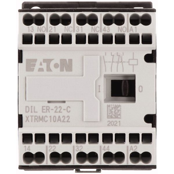 Contactor relay, 24 V DC, N/O = Normally open: 2 N/O, N/C = Normally closed: 2 NC, Spring-loaded terminals, DC operation image 2