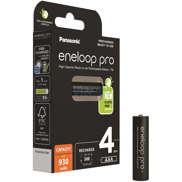 Eneloop Pro BK-4HCDE AAA 930mAh BL4 image 1