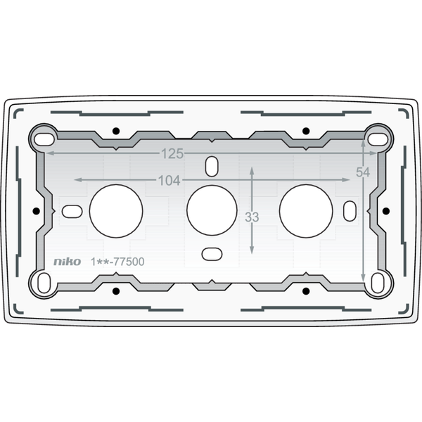 Double surface-mounting box for all flush-mounting devices from the Or image 3