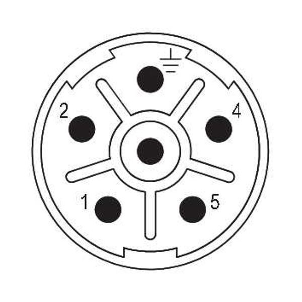 contact insert (circular connector), Plug-in connector, Pin, Crimp con image 1