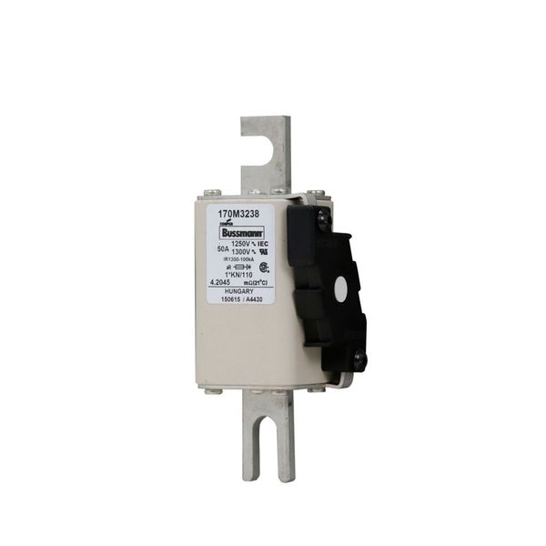 Fuse-link, high speed, 50 A, AC 1250 V, compact size 1, 45 x 58 x 138 mm, aR, DIN, IEC, type K indicator image 7