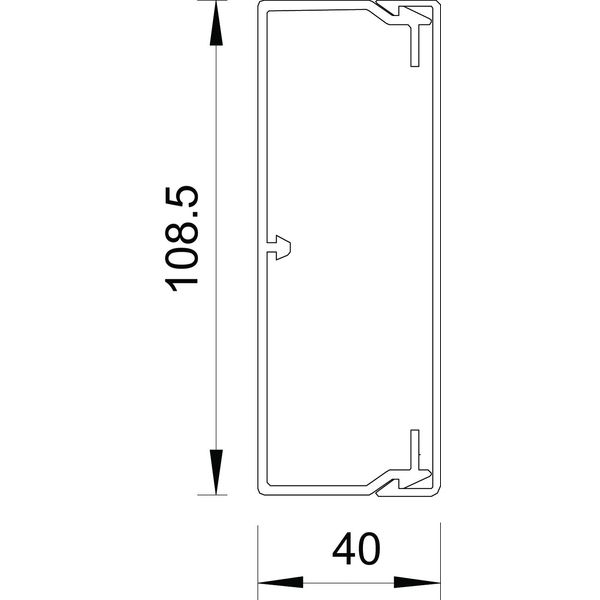 WDK40110RW Wall trunking system with base perforation 40x110x2000 image 2