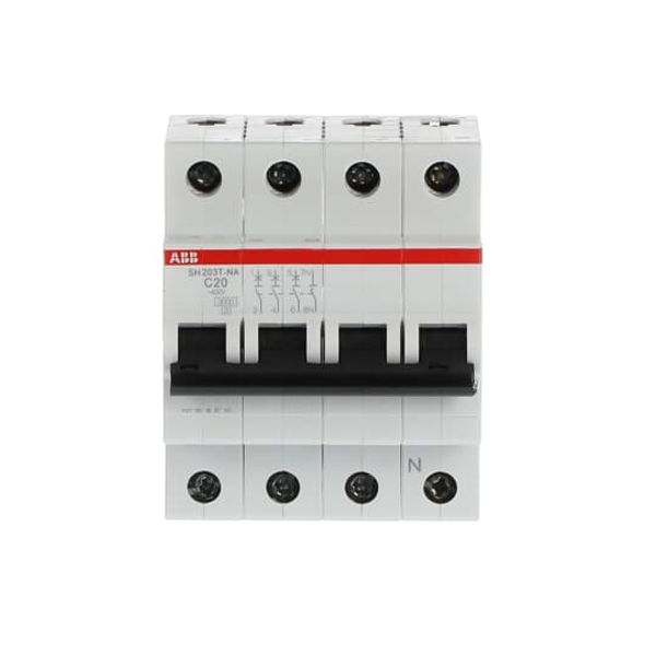 SH203T-C20NA Miniature Circuit Breaker - 3+NP - C - 20 A image 2