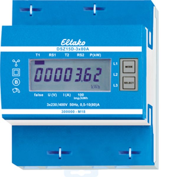 Two-way three-phase meter, MID calibrated image 1