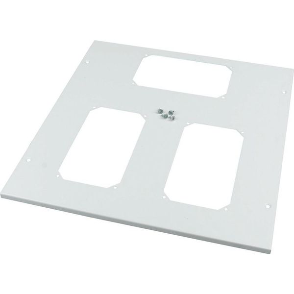 Top plate, F3A-flanges XF, for, WxD=600x600mm, IP55, grey image 4