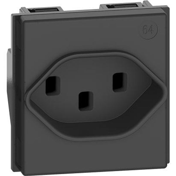 L.NOW - CH socket T23 16A 2M black image 1