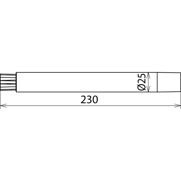 Round cleaning head with brush D=25mm for NS dry cleaning set -1000V image 2