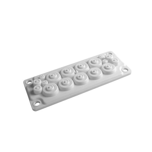 Plastic gland plate for WSTVBF, 17 cable glands, IP55 image 1