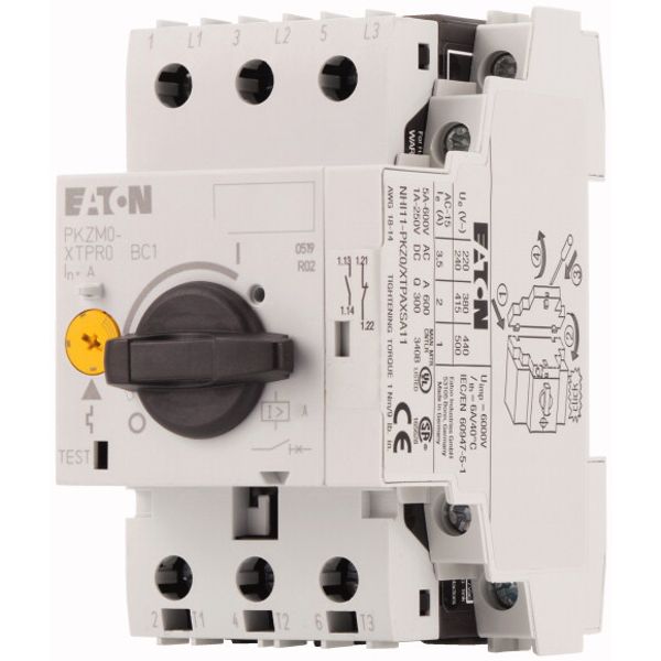 Motor-protective circuit-breaker, 3p+1N/O+1N/C, Ir=0.4-0.63A, screw connection image 3