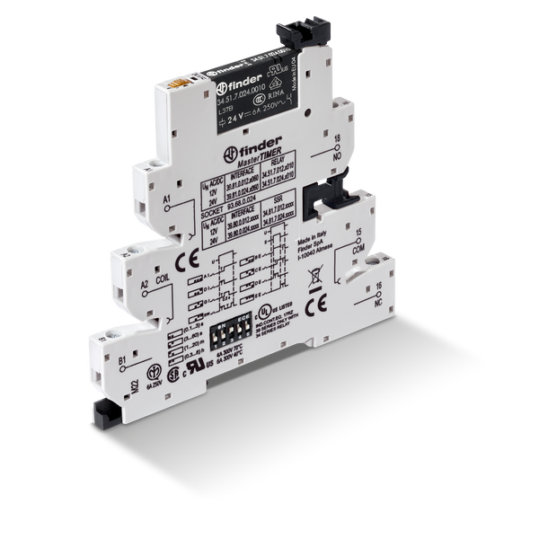 Rel. interface EMR MasterTIMER screwless 6,2mm.1CO 6A/12VUC, AgNi (39.81.0.012.0060) image 2