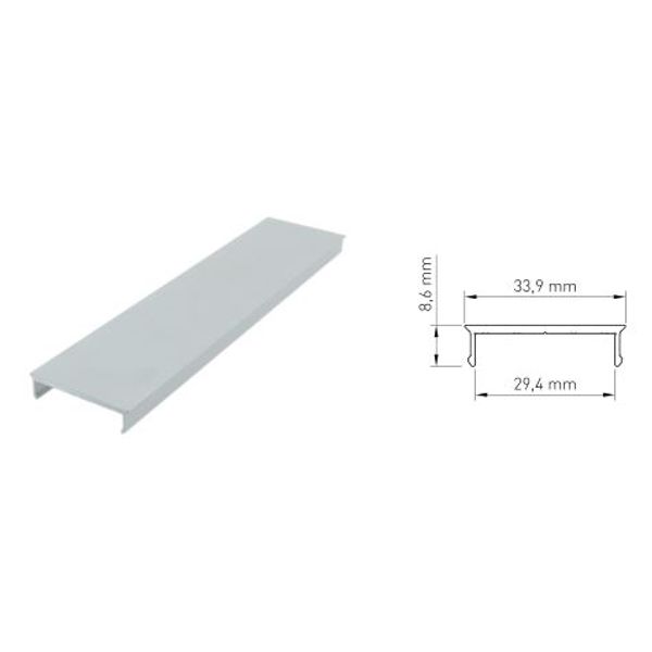 Aluminium cover CL L-2000mm W-33,9mm H-8,6mm image 1