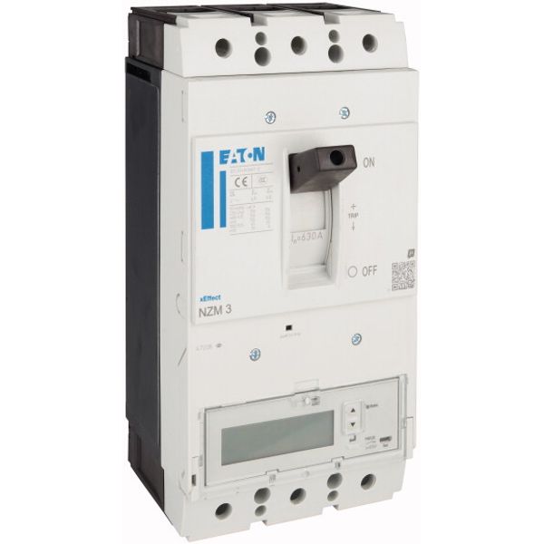 NZM3 PXR25 circuit breaker - integrated energy measurement class 1, 630A, 3p, Screw terminal image 3