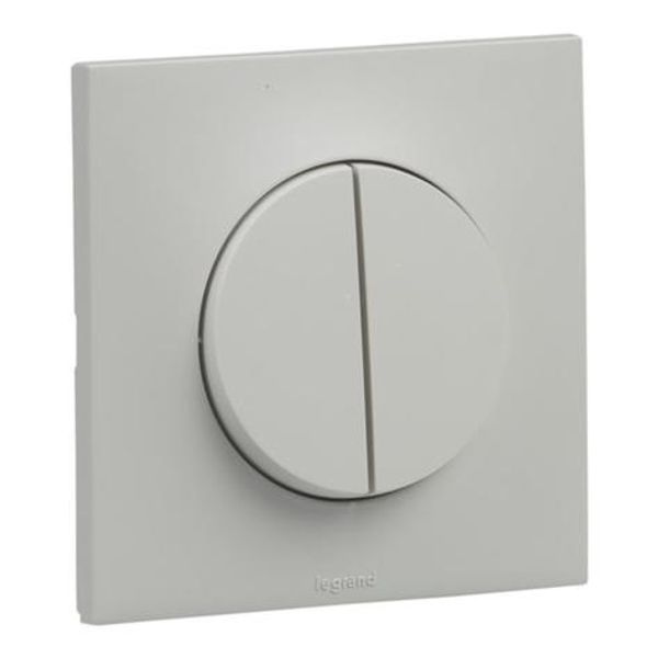 Double two-way switch 10AX Urbano gray finish image 1