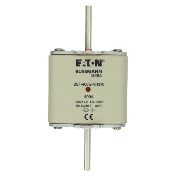 Fuse-link, high speed, 400 A, DC 1000 V, NH3, 71 x 76 x 150 mm, gBat, IEC, blade connection image 11