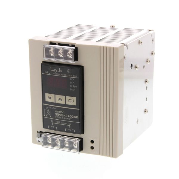 Power supply, 240 W, 100-240 VAC input, 24 VDC, 10 A output, DIN rail image 1