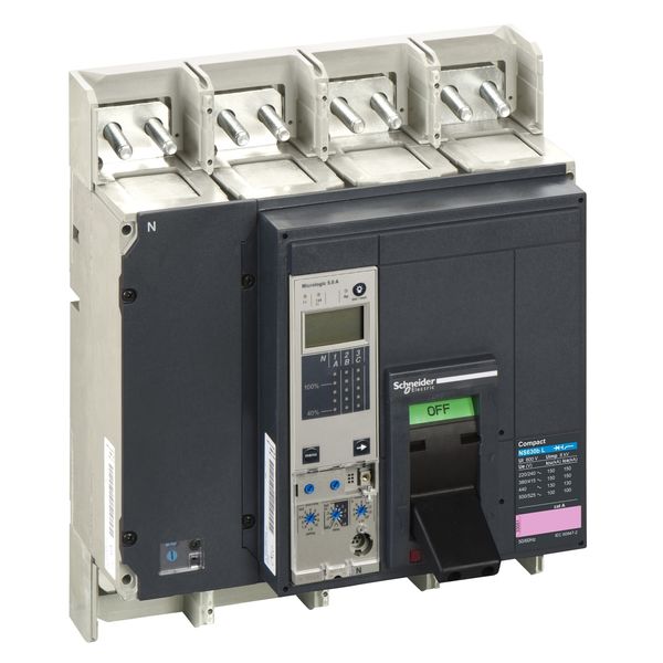 circuit breaker ComPact NS630bL, 150 kA at 415 VAC, Micrologic 5.0 A trip unit, 630 A, fixed,4 poles 4d image 3